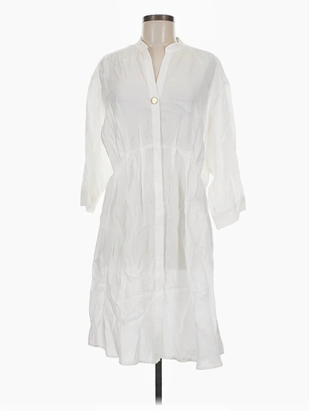Zara Basic White Midi Dress Size Medium Like New